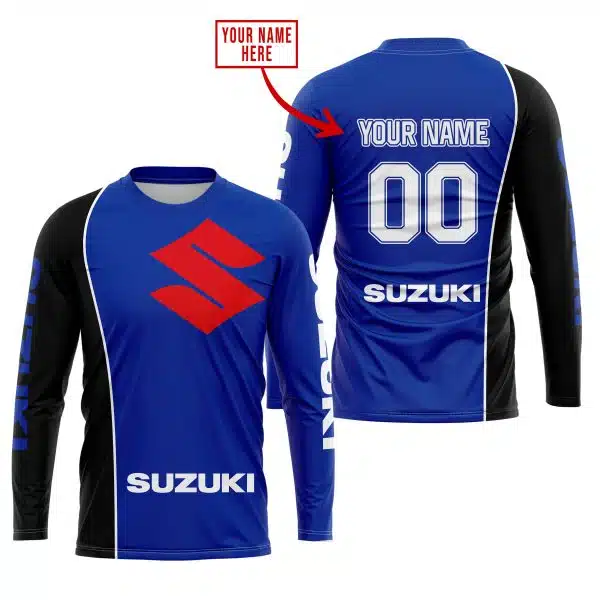Limited Edition - Custom Name Motocrocss V2 - Suzuki - Blue - Image 2