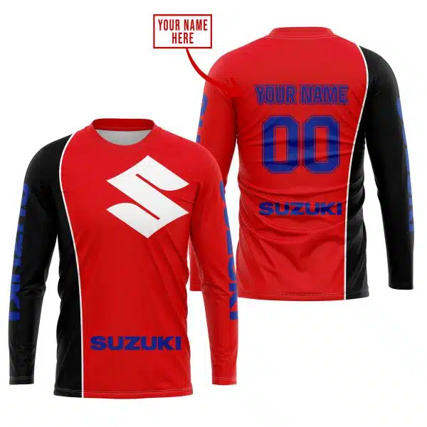 Limited Edition - Custom Name Motocrocss V2 - Suzuki - Red - Image 2