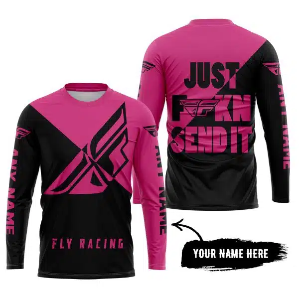 Just Fkcn Send It - 3d All Over Printed - Fly Racing Pink 1 - Image 5