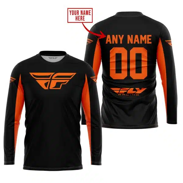 Custom Name Racing - Limited Edition - Fly Racing- Orange - Image 2