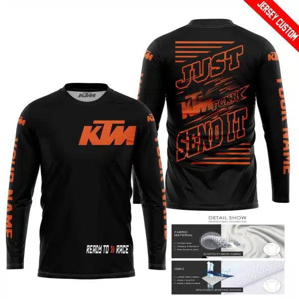 Premium Just Fckn Gonna Send It - Custom Name - Ktm Racing - Orange Black - Image 4