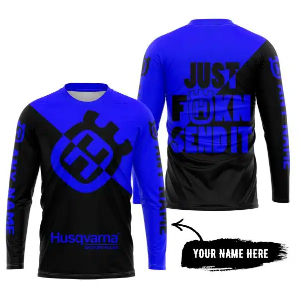 Just Fkcn Send It - 3d All Over Printed - Husqvarna Blue - Image 5