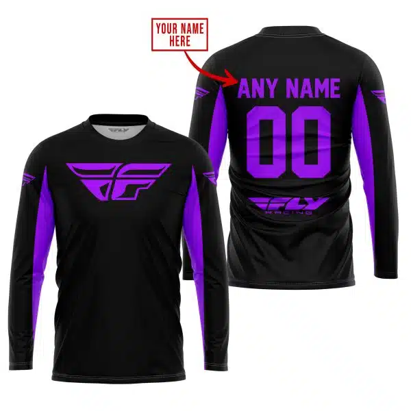 Custom Name Racing - Limited Edition - Fly Racing- Purple - Image 2