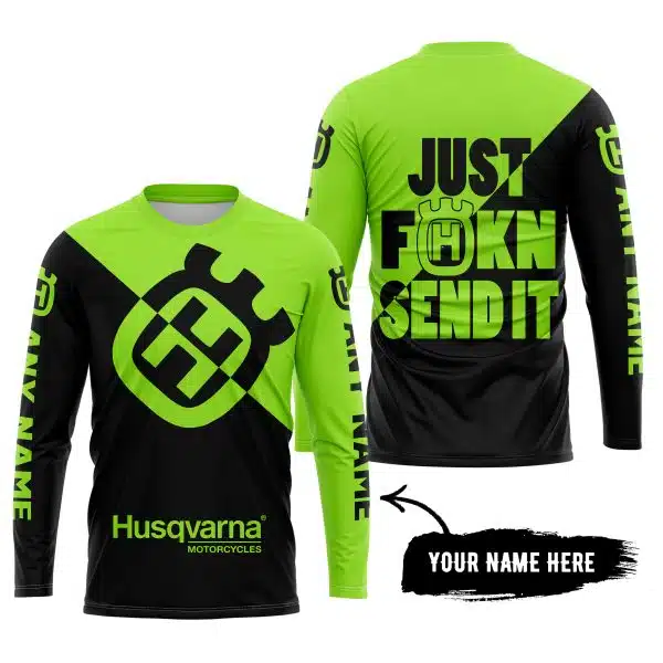 Just Fkcn Send It - 3d All Over Printed - Husqvarna Green 1 - Image 4