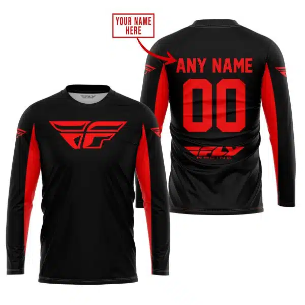 Custom Name Racing - Limited Edition - Fly Racing- Red - Image 2