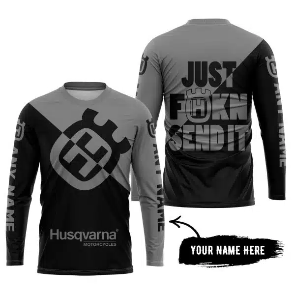 Just Fkcn Send It - 3d All Over Printed - Husqvarna Grey - Image 5