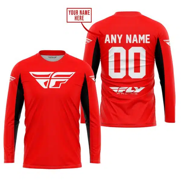 Custom Name Racing - Limited Edition - Fly Racing- Red V2 - Image 2