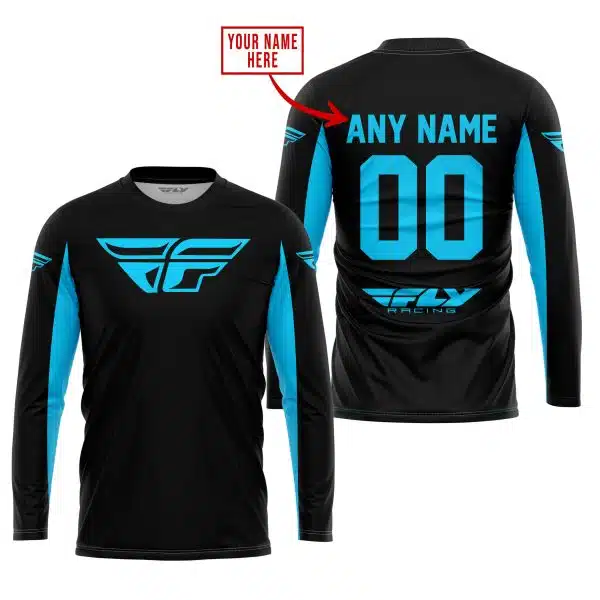 Custom Name Racing - Limited Edition - Fly Racing- Sky Blue - Image 2