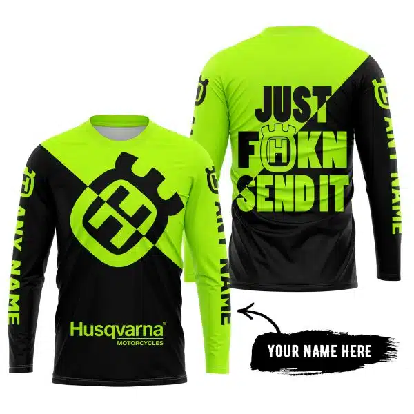Just Fkcn Send It - 3d All Over Printed - Husqvarna Neon - Image 5