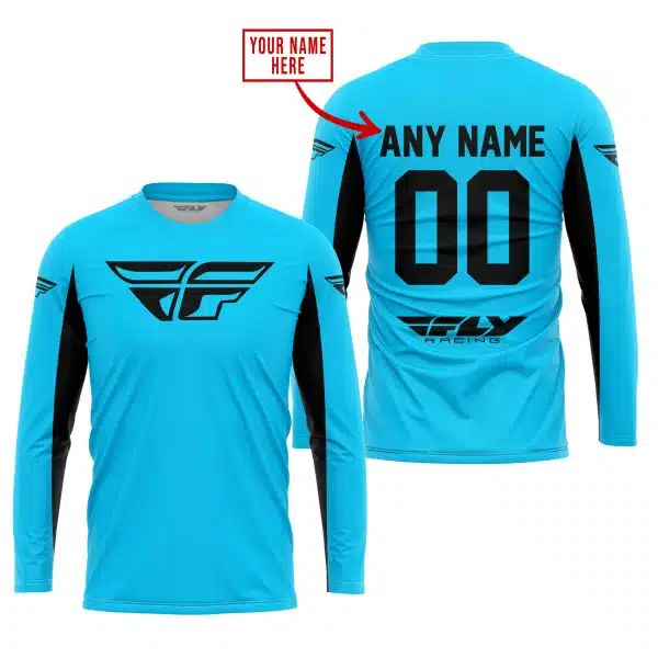Custom Name Racing - Limited Edition - Fly Racing- Sky Blue V2 - Image 2