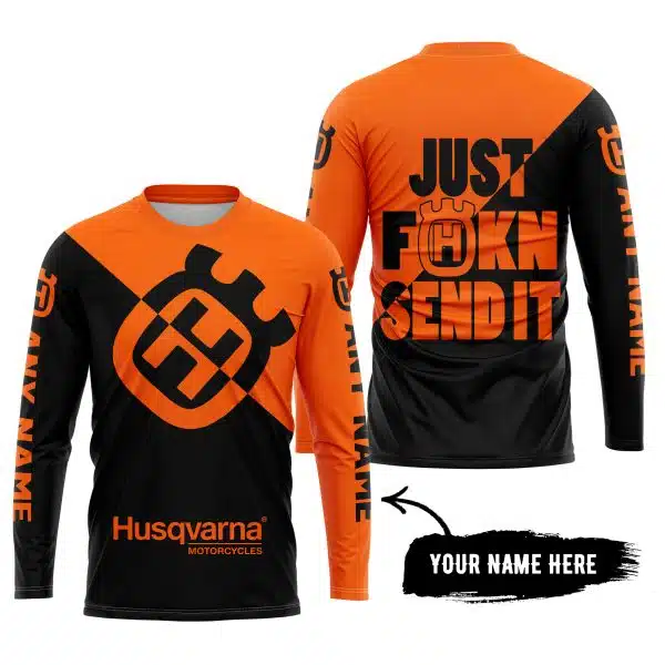 Just Fkcn Send It - 3d All Over Printed - Husqvarna Orange - Image 4