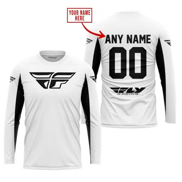 Custom Name Racing - Limited Edition - Fly Racing- White V2 - Image 2