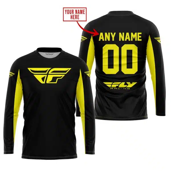 Custom Name Racing - Limited Edition - Fly Racing- Yellow - Image 2