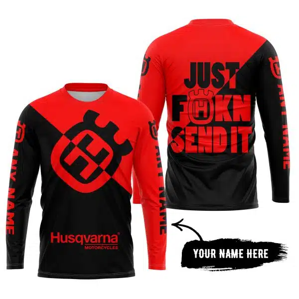 Just Fkcn Send It - 3d All Over Printed - Husqvarna Red - Image 5