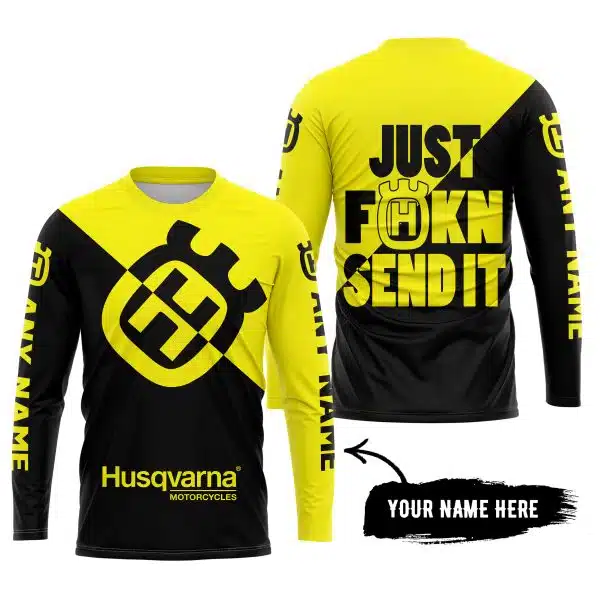 Just Fkcn Send It - 3d All Over Printed - Husqvarna Yellow - Image 5