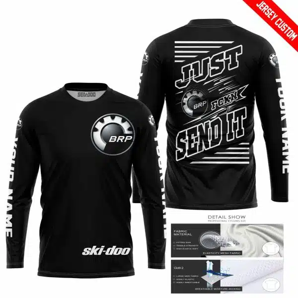 Premium Just Fckn Gonna Send It - Custom Name - Ski Doo - White Black - Image 5