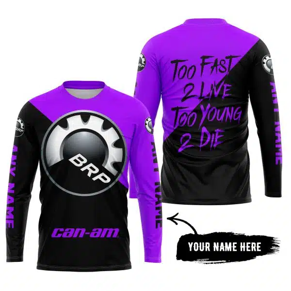 Too Fast To Live Too Young To Die - 3d All Over Printed - Can Am Purple - Image 5