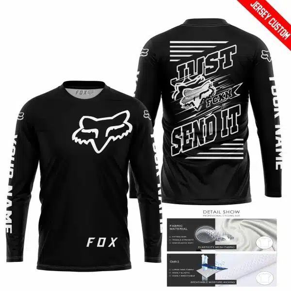 Premium Just Fckn Gonna Send It – Custom Name – Fox – Black - Image 7