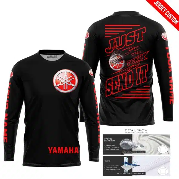 Premium Just Fckn Gonna Send It - Custom Name - Yamaha V2 - Red Black - Image 4