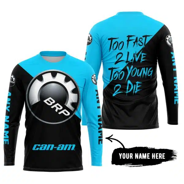 Too Fast To Live Too Young To Die - 3d All Over Printed - Can Am Sky Blue - Image 5