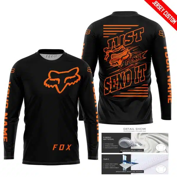 Premium Just Fckn Gonna Send It - Custom Name - Fox Racing - Orange Black - Image 4
