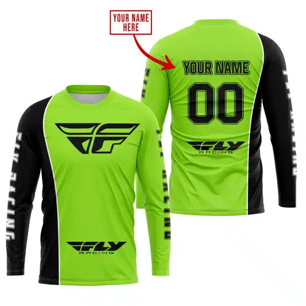 Limited Edition - Custom Name Motocrocss V2 - Fly Racing Green 1 - Image 2