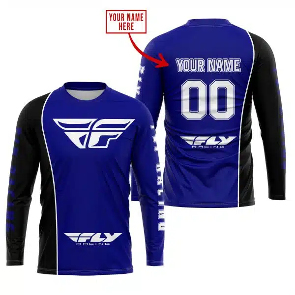 Limited Edition - Custom Name Motocrocss V2 - Fly Racing Navy - Image 2