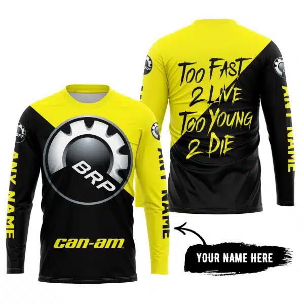 Too Fast To Live Too Young To Die - 3d All Over Printed - Can Am Yellow - Image 5