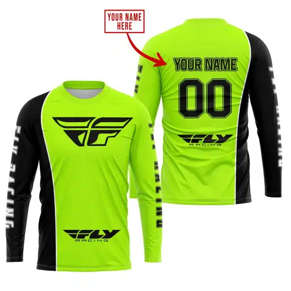 Limited Edition - Custom Name Motocrocss V2 - Fly Racing Neon - Image 2