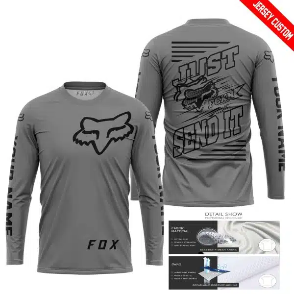 Premium Just Fckn Gonna Send It – Custom Name – Fox – Grey - Image 7