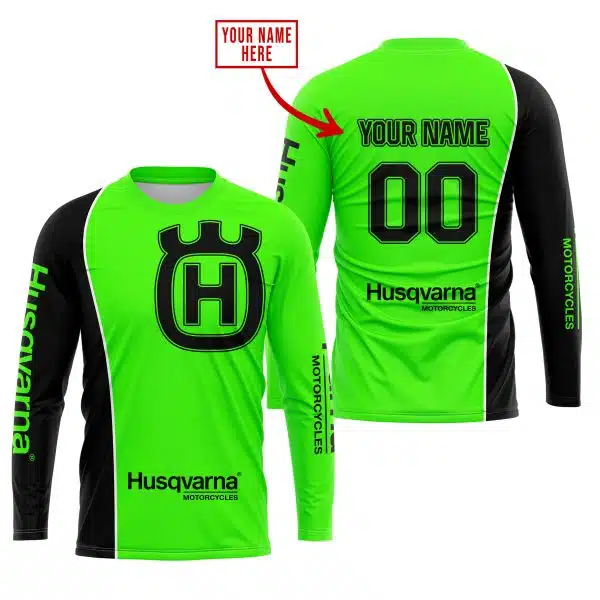 Limited Edition - Custom Name Motocrocss V2 - Husqvarna Green - Image 2
