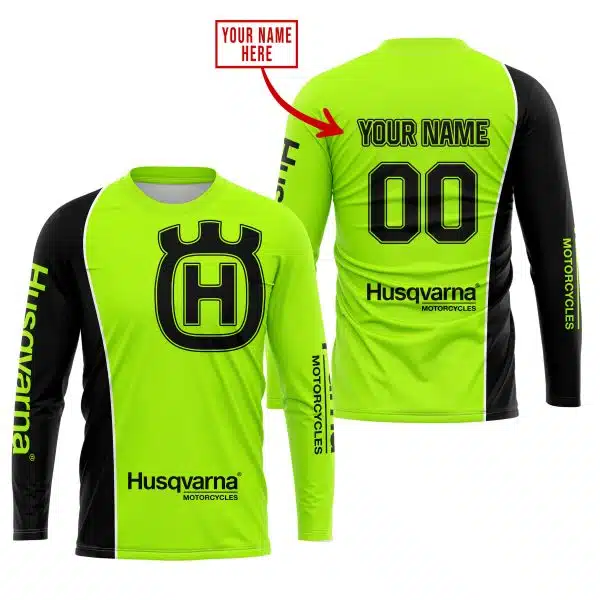 Limited Edition - Custom Name Motocrocss V2 - Husqvarna Neon - Image 2