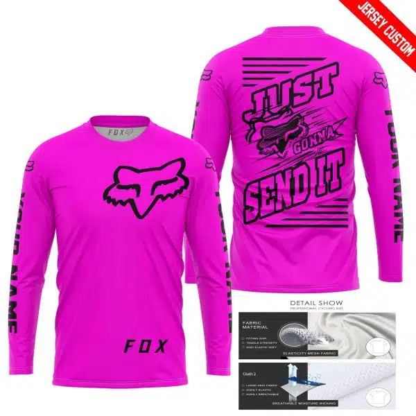 Premium Just Fckn Gonna Send It – Custom Name – Fox – Pink - Image 8