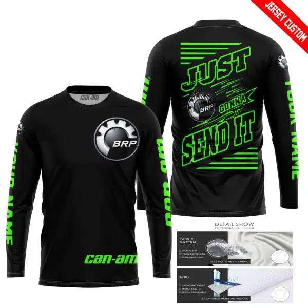 Premium Just Fckn Gonna Send It - Custom Name - Can Am - Green Black - Image 3