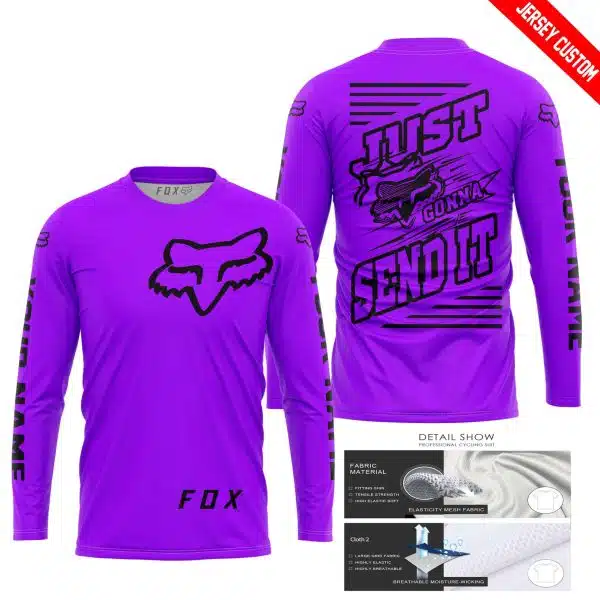 Premium Just Fckn Gonna Send It – Custom Name – Fox – Purple - Image 8