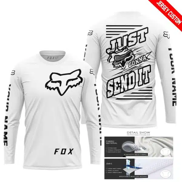 Premium Just Fckn Gonna Send It – Custom Name – Fox – White - Image 8