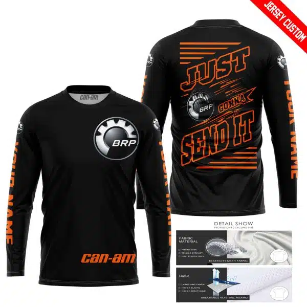 Premium Just Fckn Gonna Send It - Custom Name - Can Am - Orange Black - Image 3