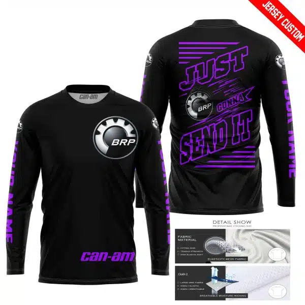 Premium Just Fckn Gonna Send It - Custom Name - Can Am - Purple Black - Image 3