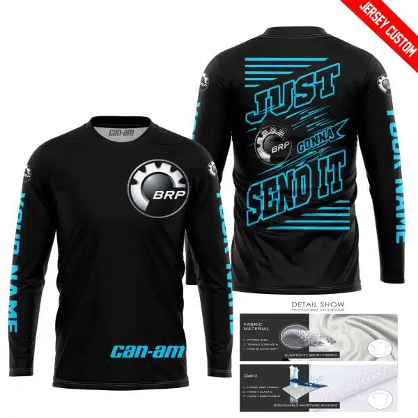 Premium Just Fckn Gonna Send It - Custom Name - Can Am - Sky Blue Black - Image 8