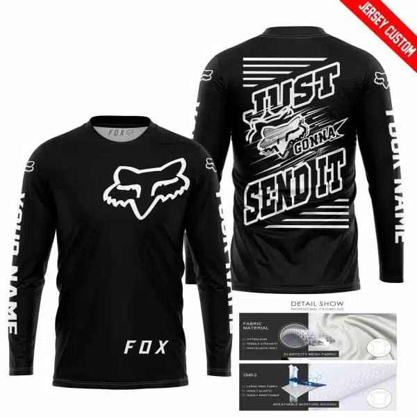 Premium Just Fckn Gonna Send It – Custom Name – Fox – Black - Image 8