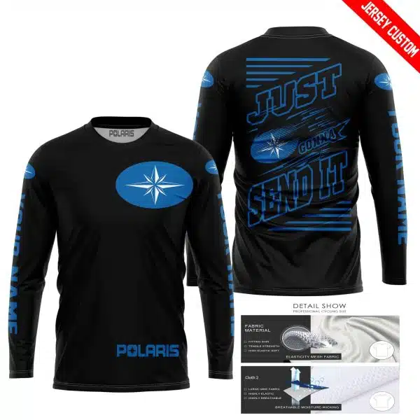 Premium Just Fckn Gonna Send It - Custom Name - Polaris - Blue Black - Image 3