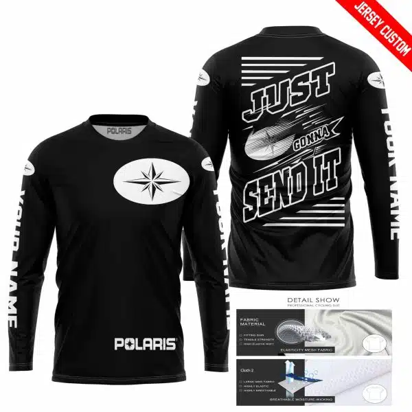 Premium Just Fckn Gonna Send It - Custom Name - Polaris - White Black - Image 3