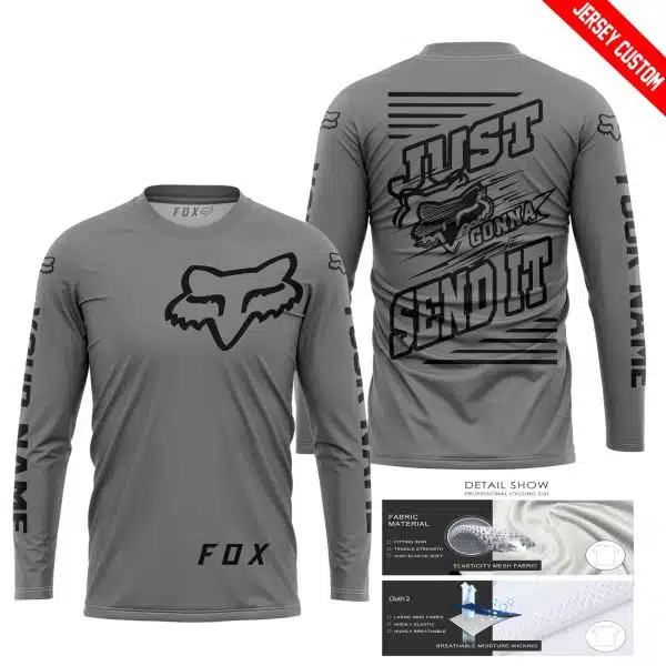 Premium Just Fckn Gonna Send It – Custom Name – Fox – Grey - Image 8