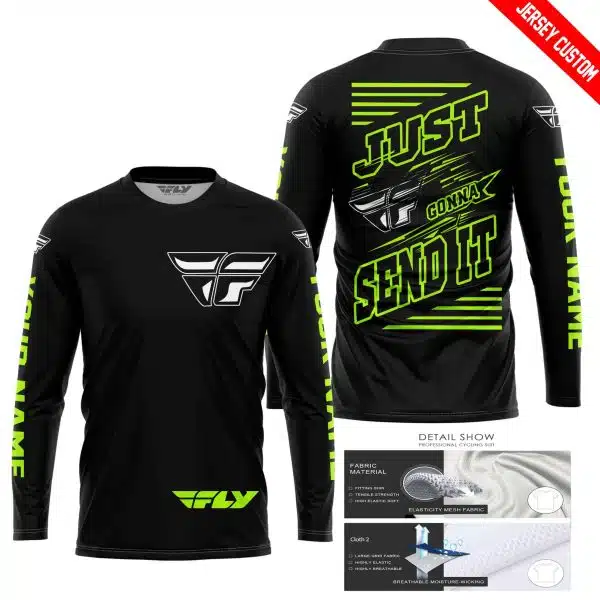 Premium Just Fckn Gonna Send It - Custom Name - Fly Racing - Neon Black - Image 3