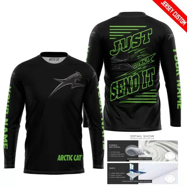 Premium Just Fckn Gonna Send It - Custom Name - Arctic Cat - Green Black - Image 8