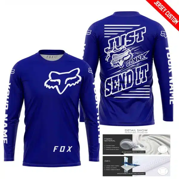 Premium Just Fckn Gonna Send It – Custom Name – Fox – Navy - Image 8