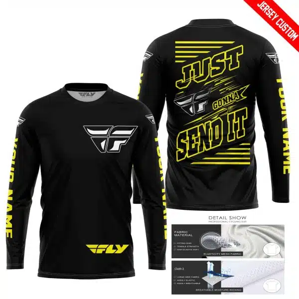 Premium Just Fckn Gonna Send It - Custom Name - Fly Racing - Yellow Black - Image 3