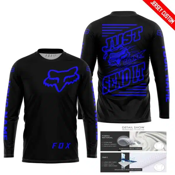 Premium Just Fckn Gonna Send It - Custom Name - Fox Racing - Blue Black - Image 4