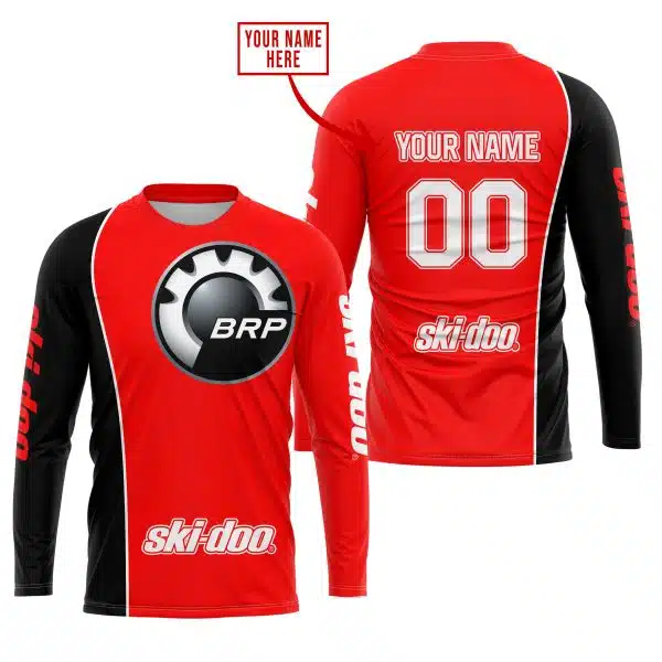 Limited Edition - Custom Name Motocrocss V2 - Ski Doo - Red - Image 2