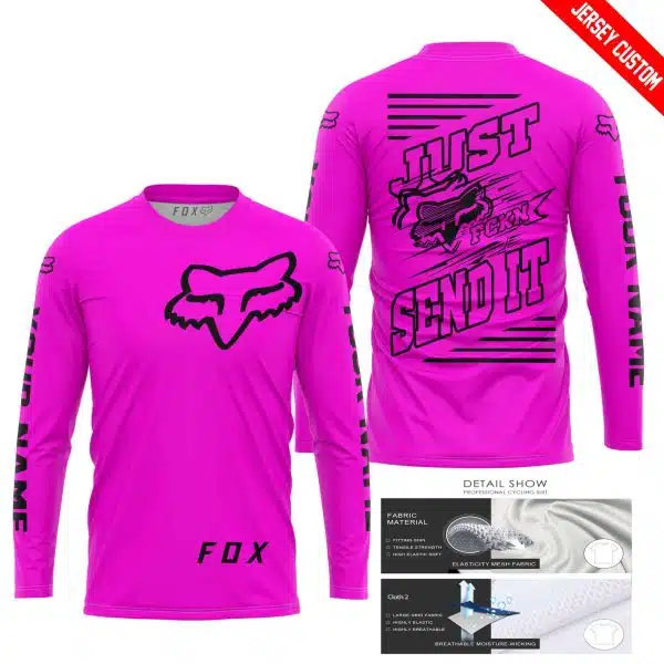 Premium Just Fckn Gonna Send It – Custom Name – Fox – Pink - Image 7